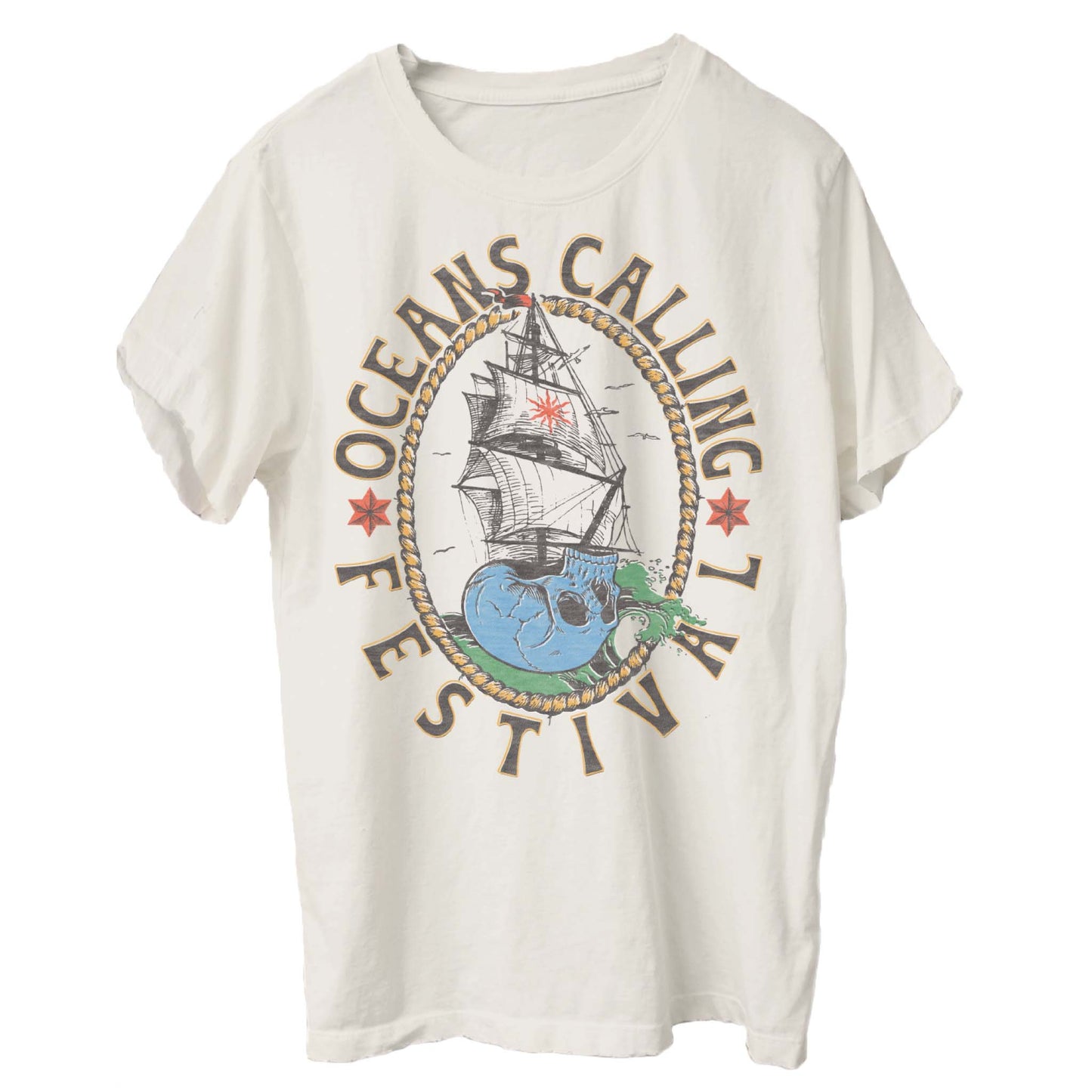 Skull Ship Lineup Tee