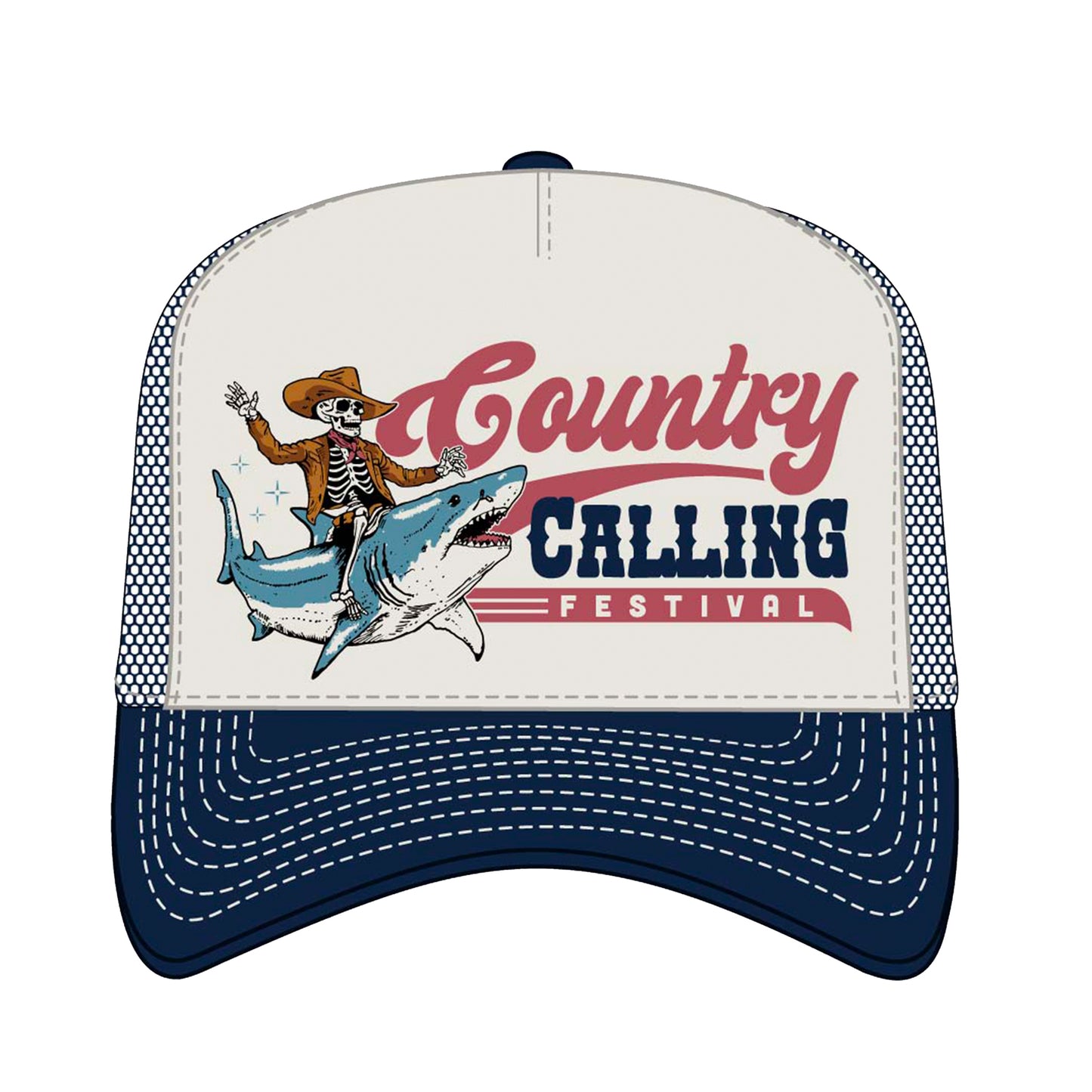 Country Calling Cowboy Shark Foam Trucker Hat