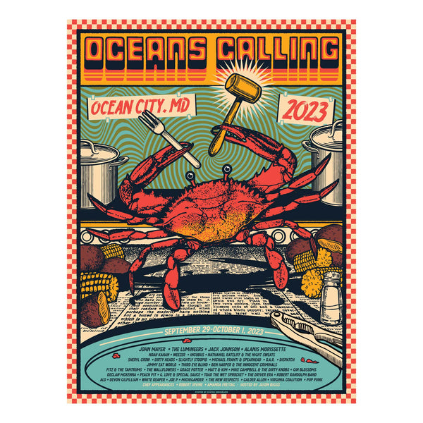 2023 Oceans Calling Foil Poster Oceans Calling Festival