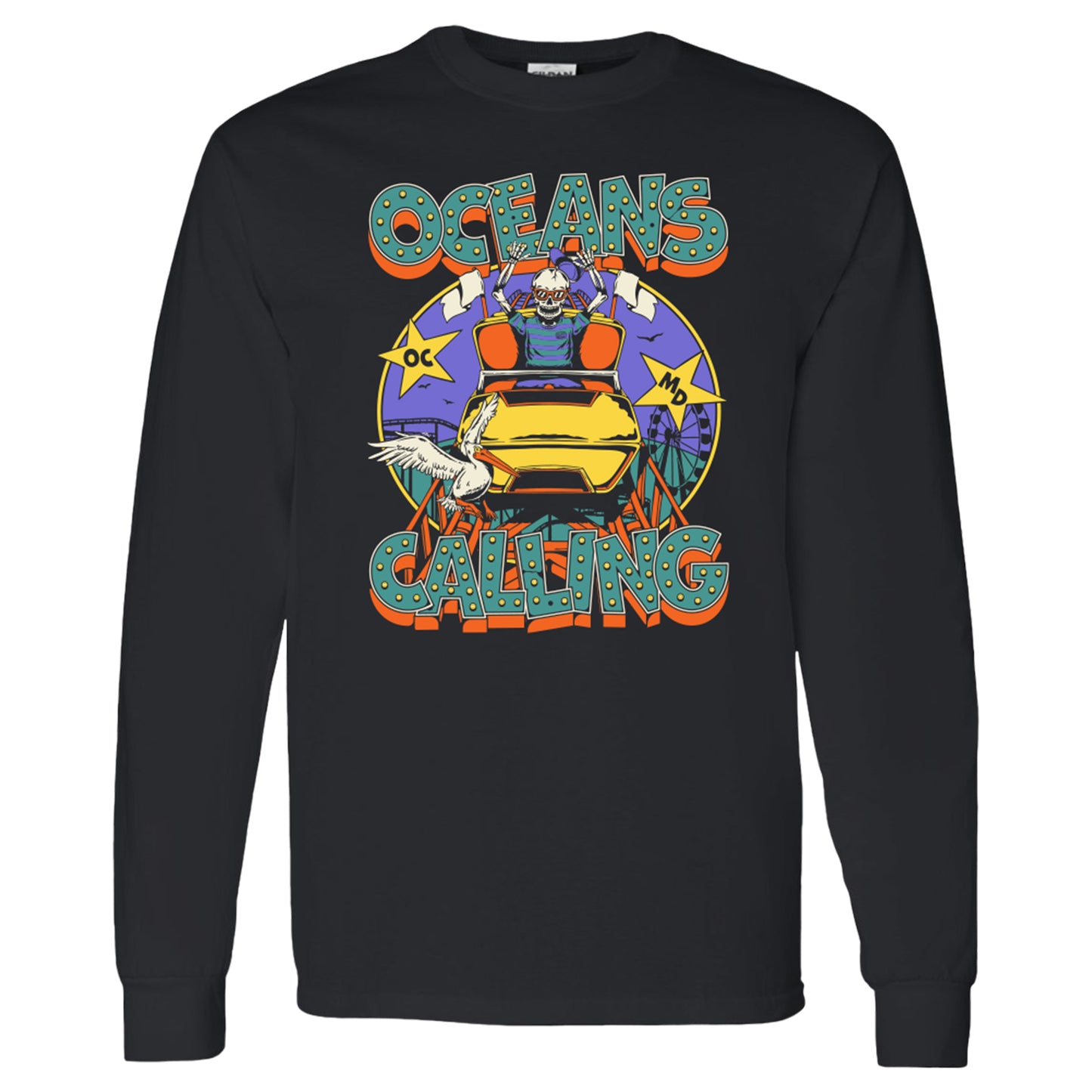 Rollercoaster Lineup Long Sleeve Tee