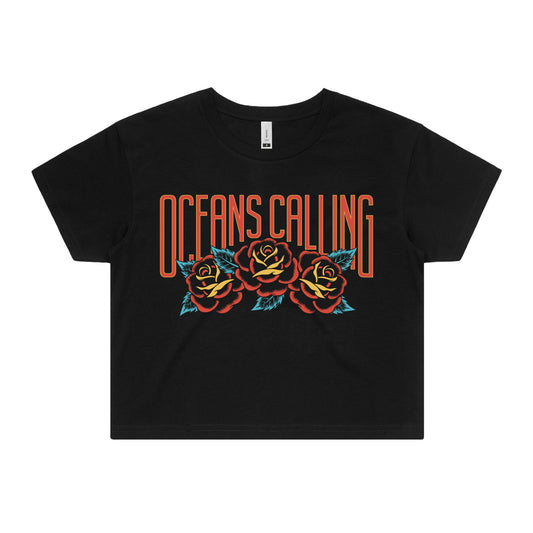 Women's Rose Lineup Crop Tee