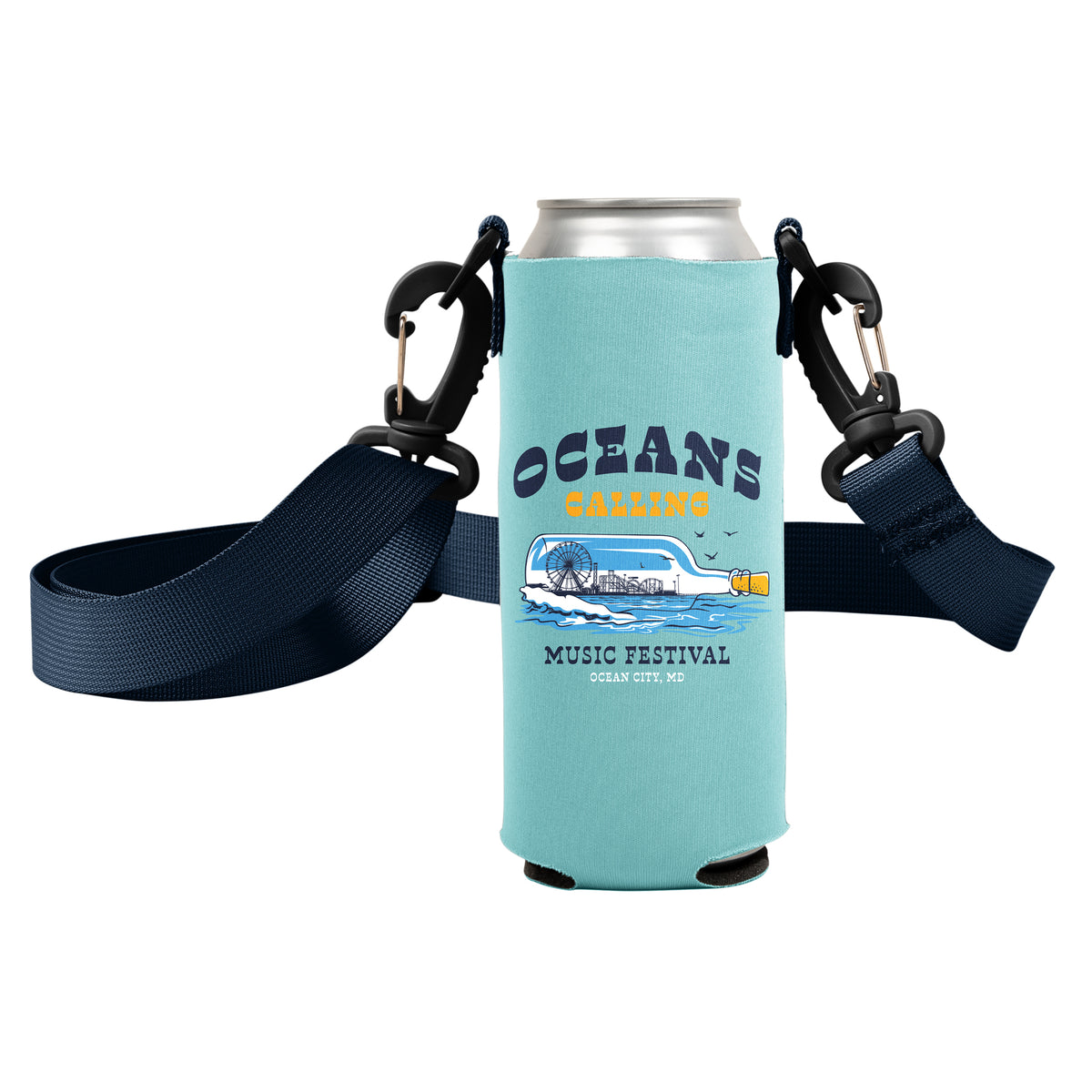 Bottle Tall Boy Koozie w/ Strap